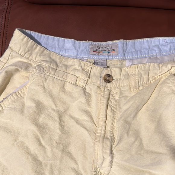 Pale yellow linen like shorts - Picture 3 of 3